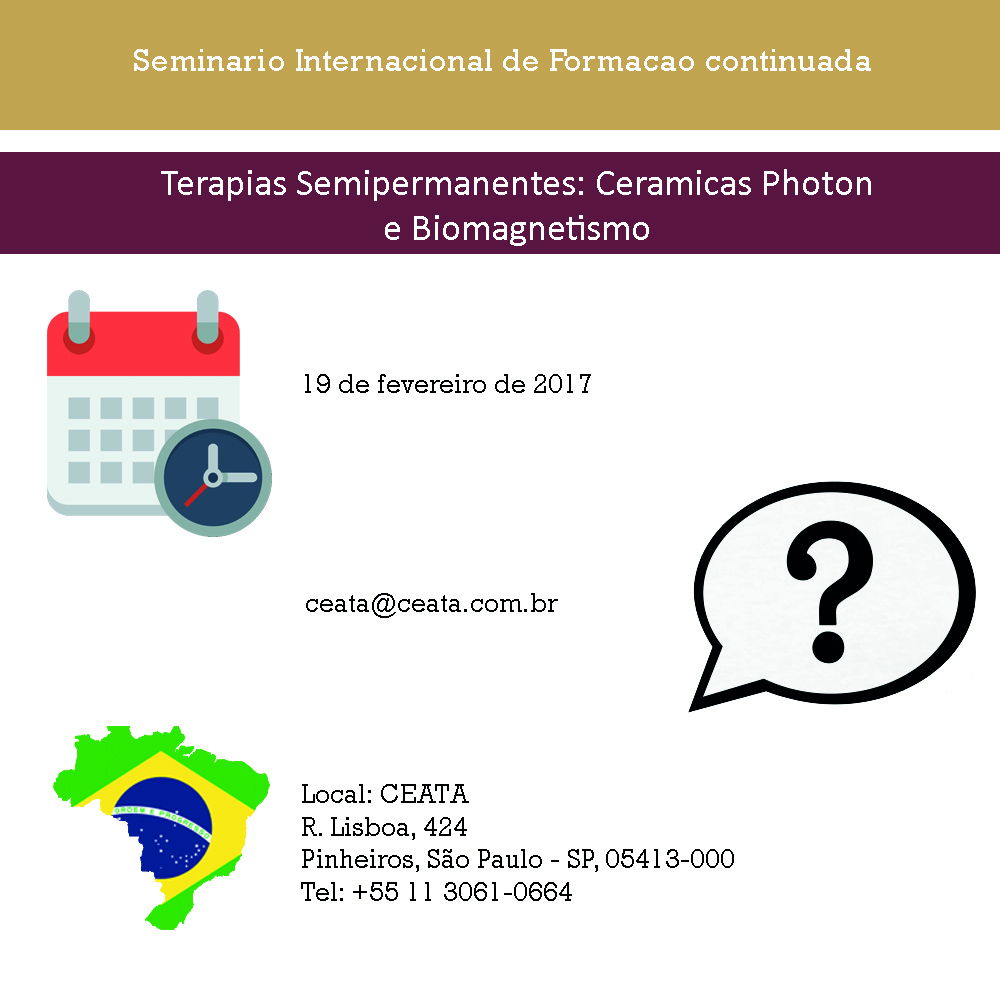 Terapias Semipermanentes: Ceramicas Photon e Biomagnetismo 19-2-17